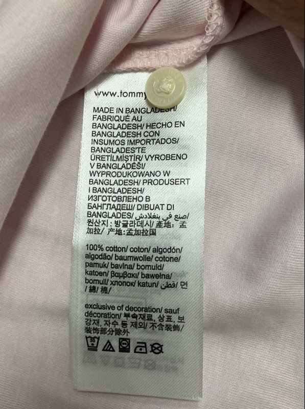 Tommy Hilfiger Men's Light Pink Polo Shirt Embroidered Logo NWT Size L
