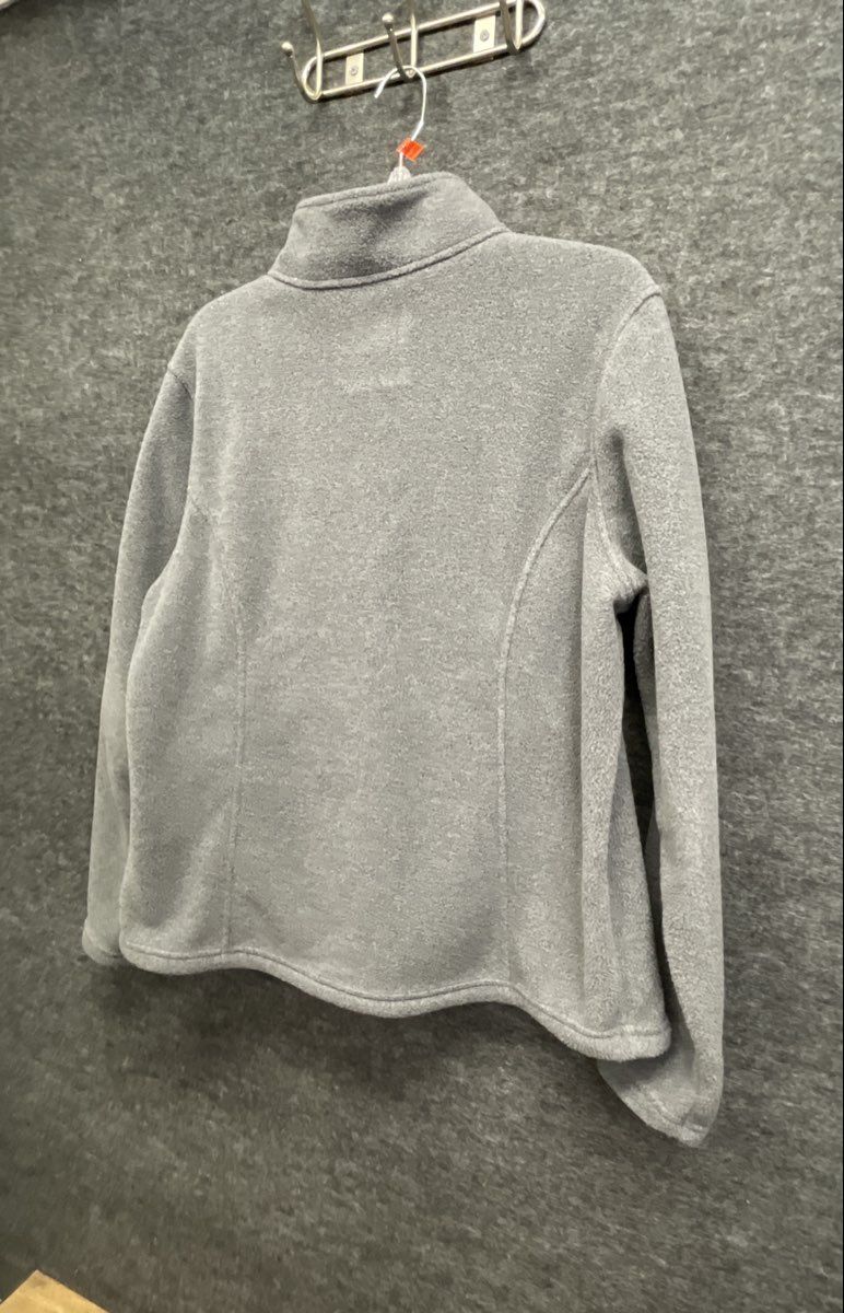 L.L.Bean Women's Gray Quarter Snap Fleece Pullover Jacket Sz L Reg