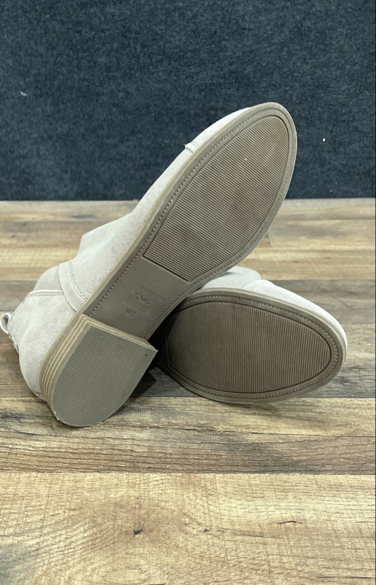Toms Marina Grey Suede Double Zip Ankle Booties Women's Size 8