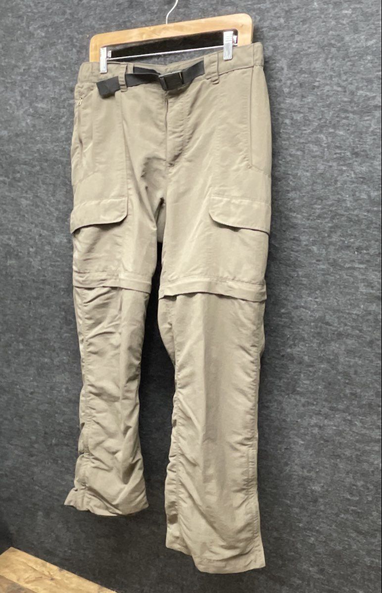 The North Face Men's Tan Convertible Cargo Hiking Pants Zip Off Sz M Short