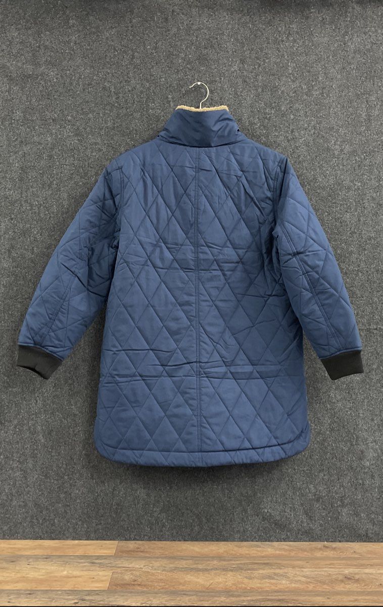 Weatherproof Vintage Women's Navy Blue Sherpa Lined Quilted Jacket Sz M