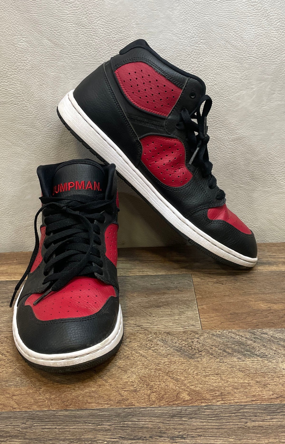 Nike Air Jordan Access Black Gym Red White Mid Top Basketball Sneakers Size 11