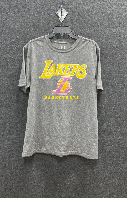 Unk Men's Gray NBA Los Angeles Lakers Basketball Graphic T-Shirt Sz Large