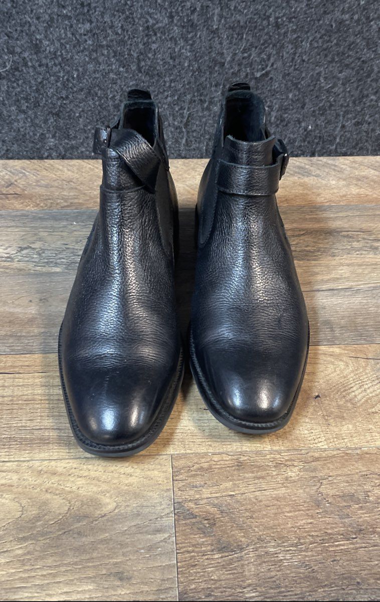 Kenneth Cole New York Black Leather Buckle Ankle Boots Men's Size 10