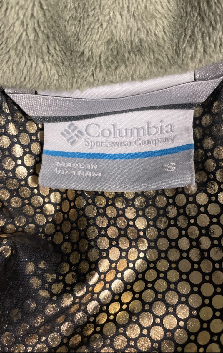 Columbia Women's Joy Peak Mid Hooded Jacket Olive Green Omni-Heat Puffer Sz S