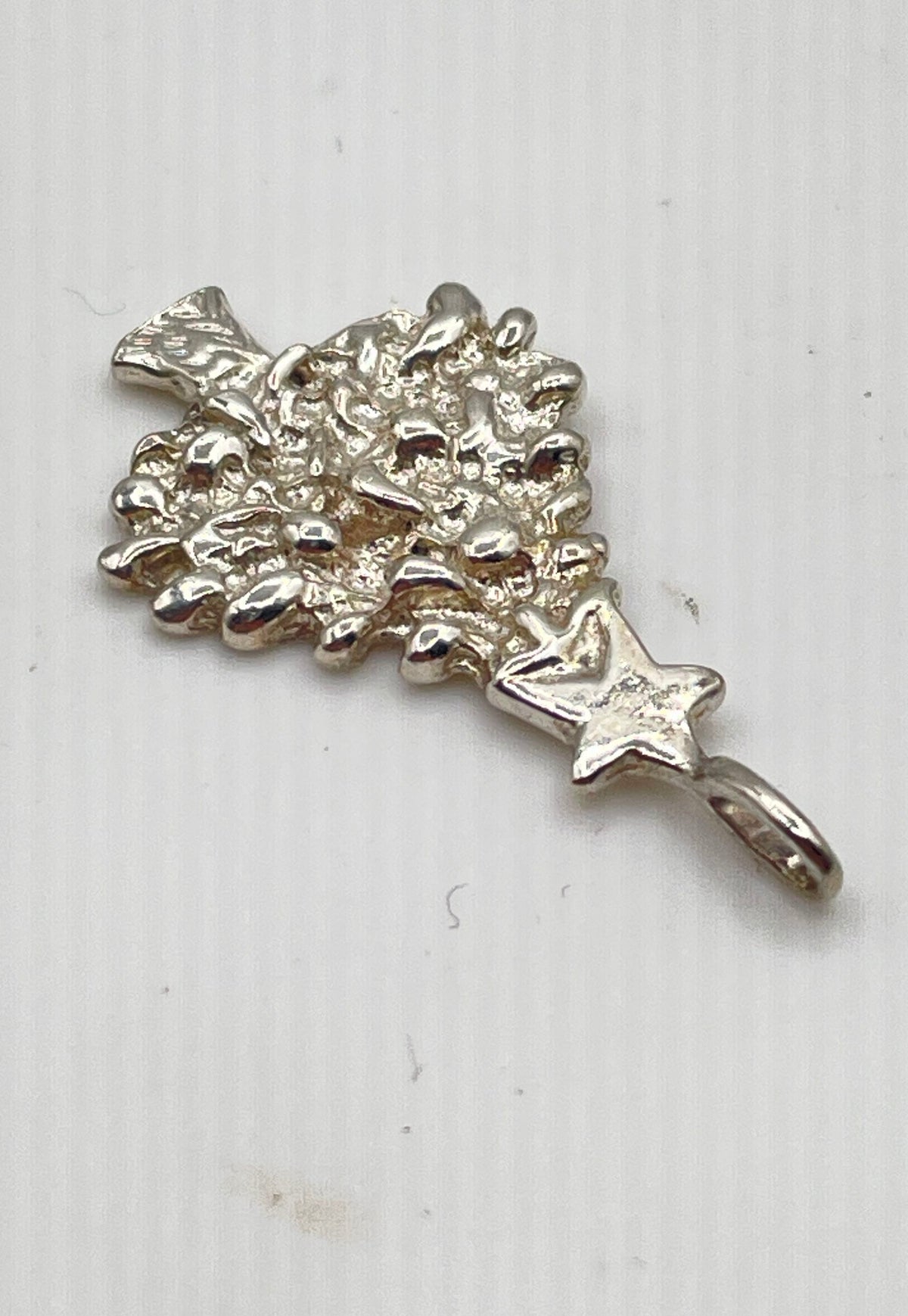 925 Sterling Silver Christmas Tree Pendant 2g