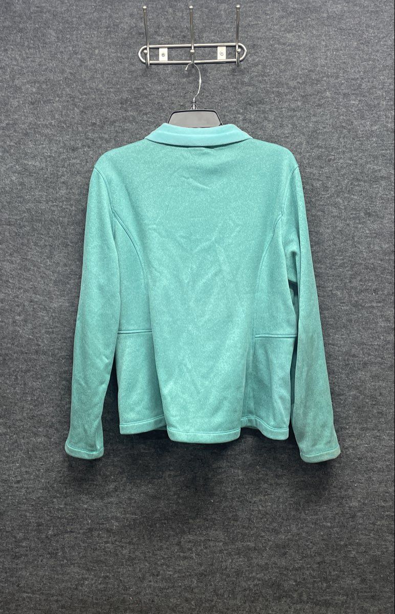The North Face Women's Teal Agave Full Zip Smooth Face Fleece Jacket Sz L