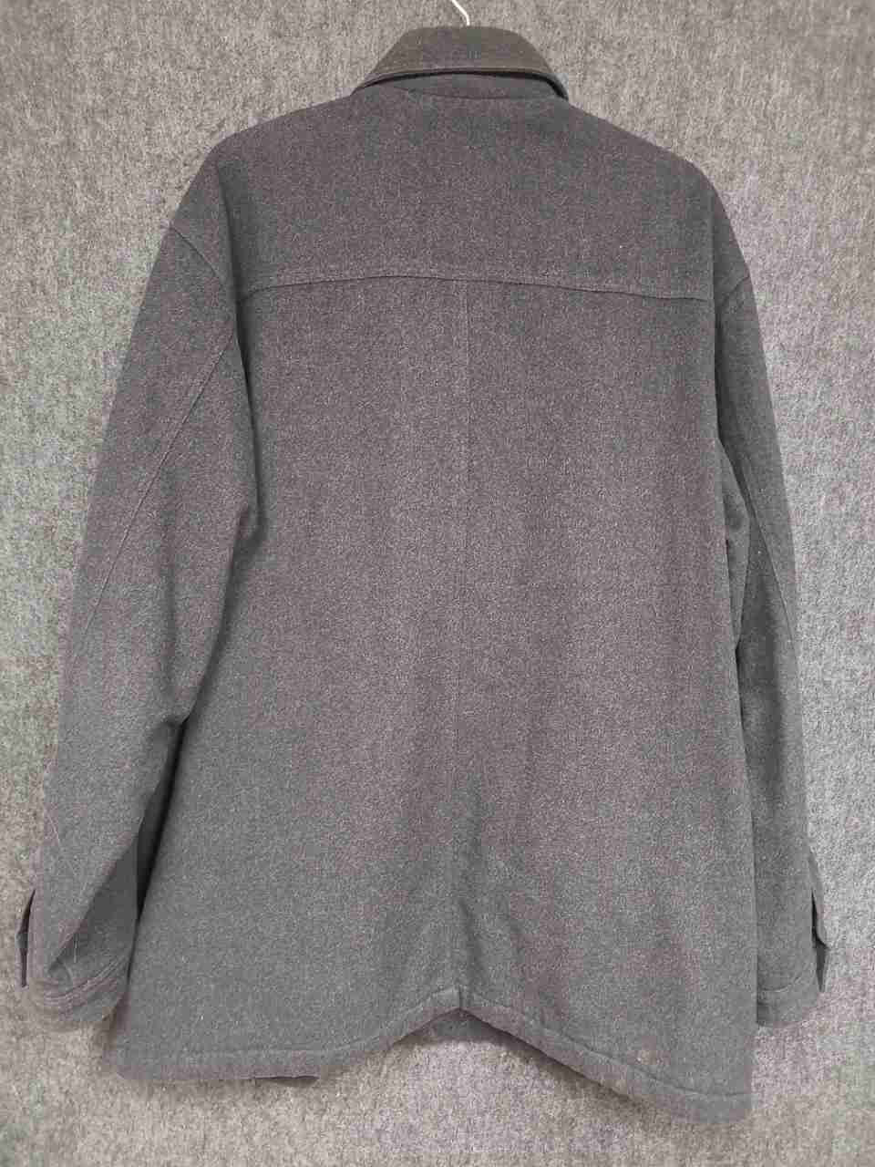 Gap Men's Charcoal Gray Recycled Wool Blend Button Front Coat Sz L