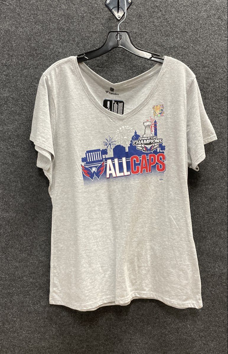 Fanatics Women's Washington Capitals 2018 Stanley Cup Champions Gray XL NWT
