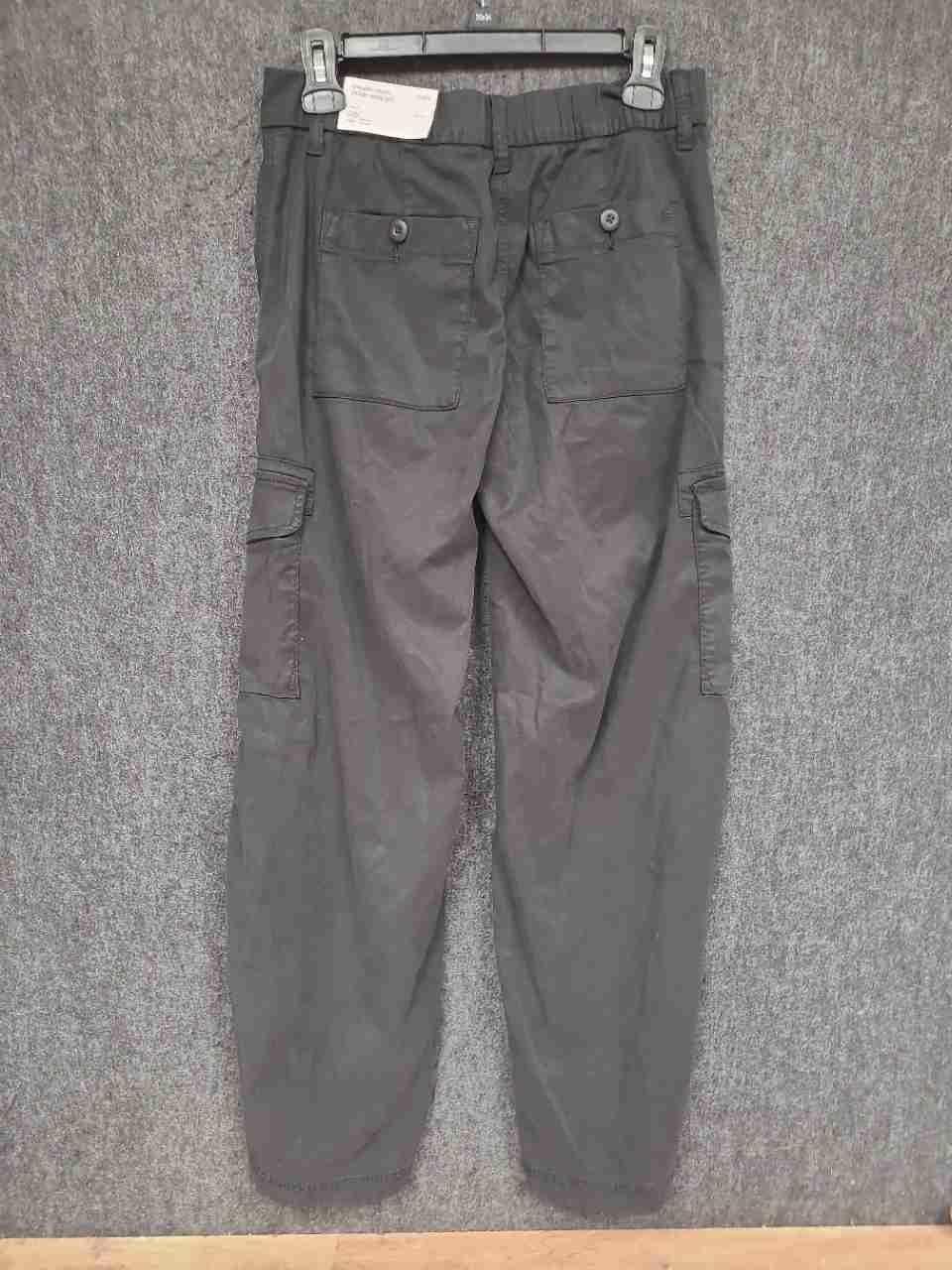 American Eagle Women's Dreamy Drape Baggy Wide Leg Cargo Pants Black Sz 00 NWT
