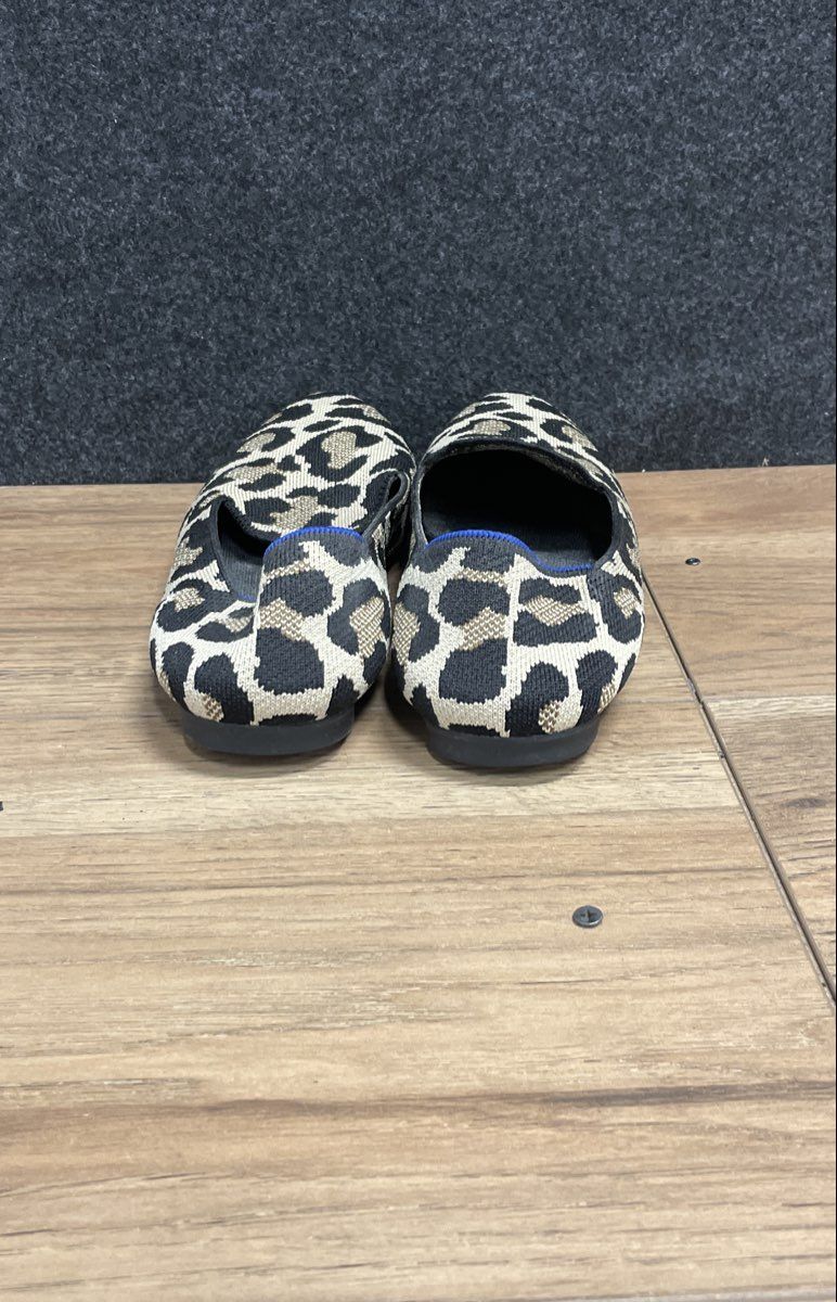 Rothy's The Loafer Big Cat Leopard Print Knit Flats Women's Size 11