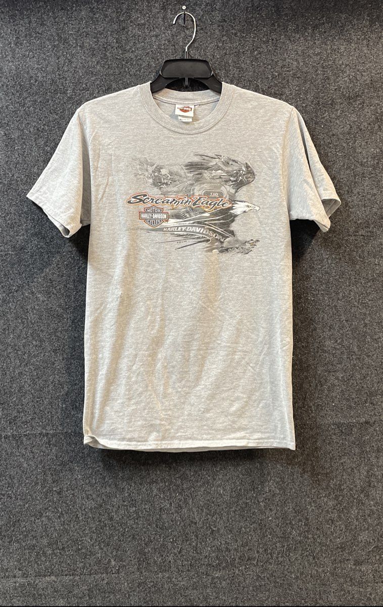 Harley-Davidson Men's Gray Screamin Eagle Nags Head Graphic T-Shirt Sz MT