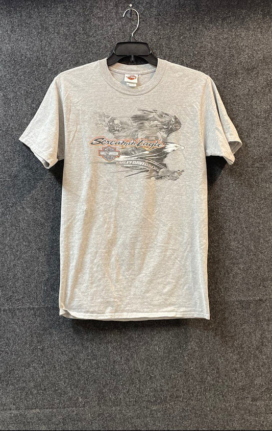Harley-Davidson Men's Gray Screamin Eagle Nags Head Graphic T-Shirt Sz MT