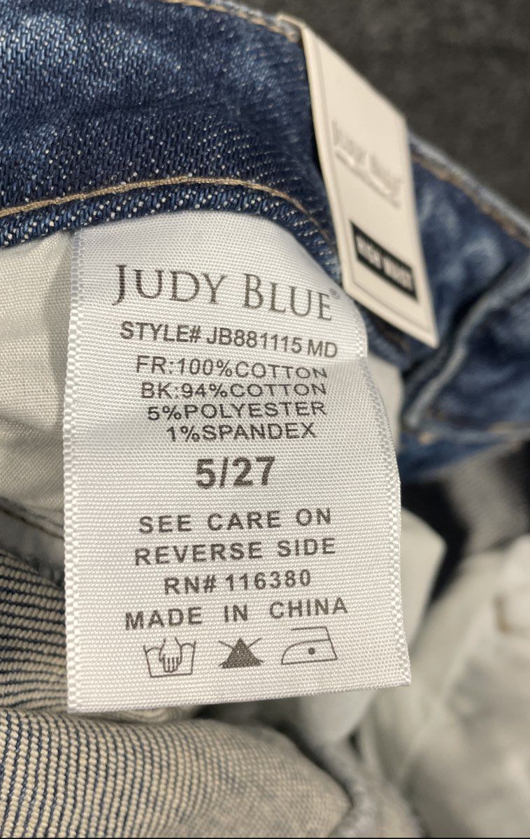 Judy Blue Womens Medium HW Rigid Front Stretch Back Straight Jeans 5/27 NWT