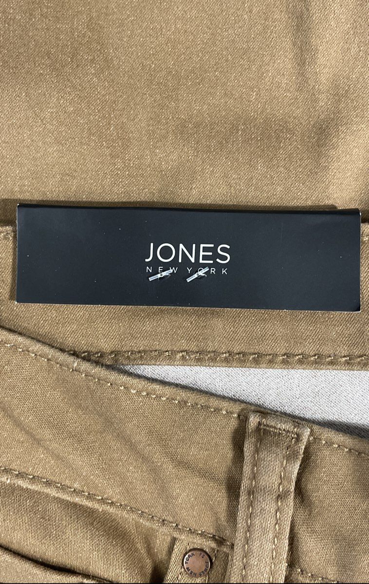 Jones New York Women's Caramel Lexington Straight Leg Sculpt Shape Pants Sz 10