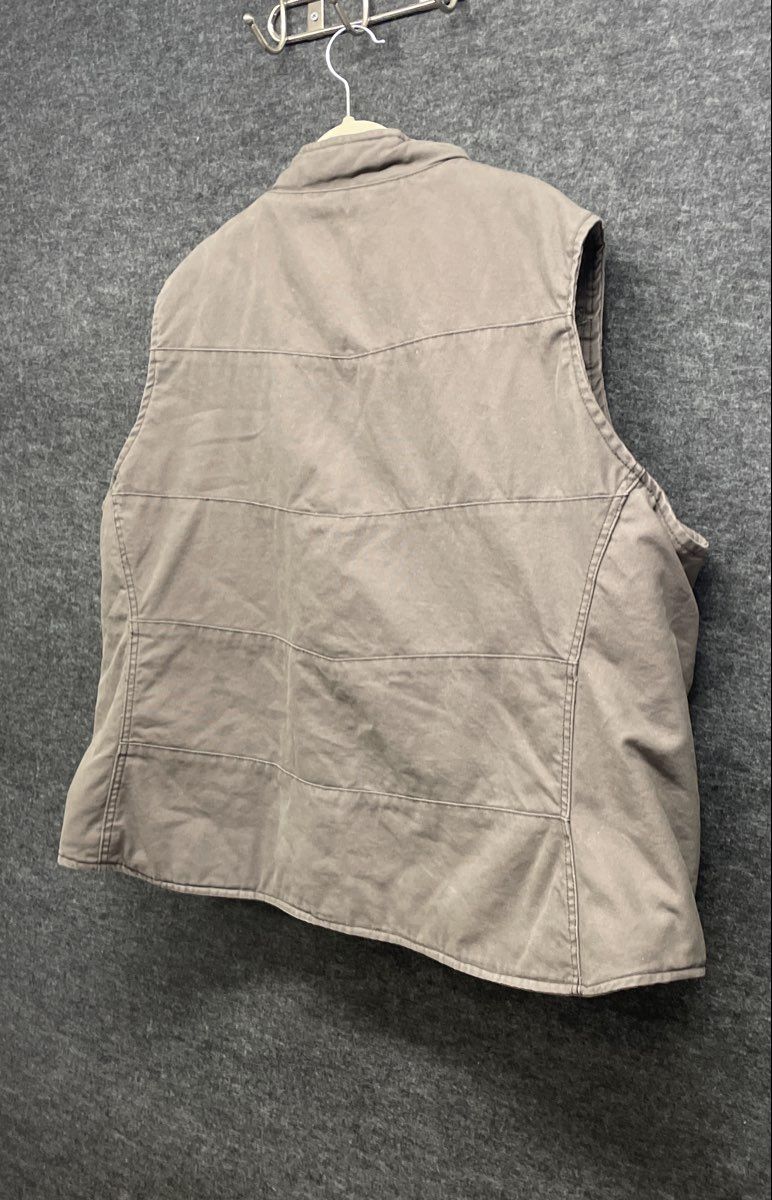 Berne Women's Brown Quilted Lined Canvas Workwear Full Zip Vest Sz 4XL