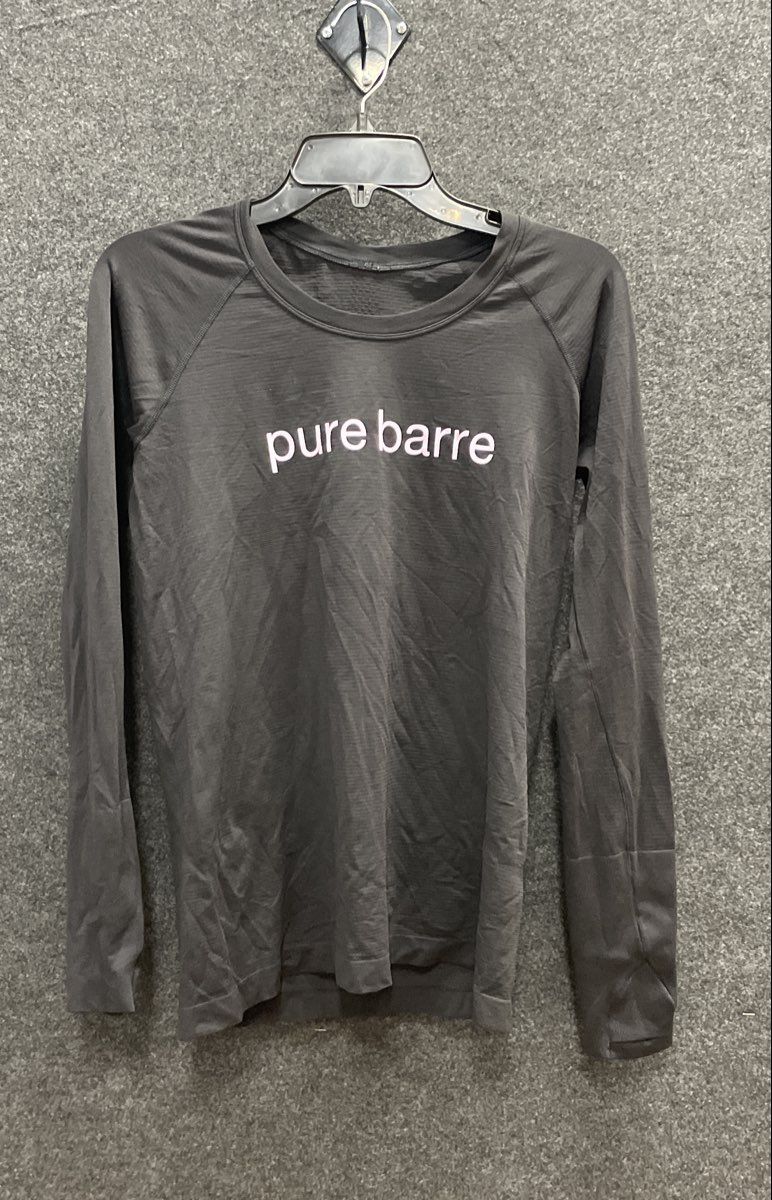 Lululemon Women's Swiftly Tech Long Sleeve Crew Pure Barre Gray Top Size M