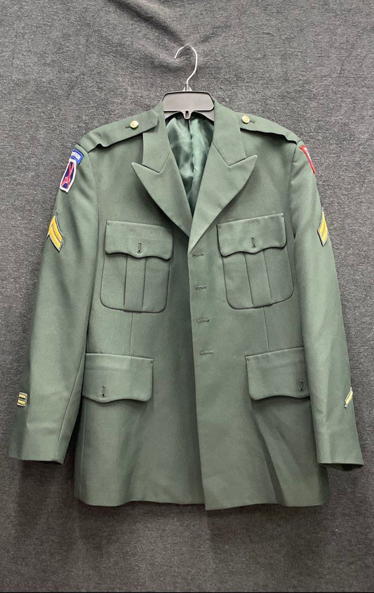 Bremen-Bowdon Men's US Army Dress Green Uniform Coat 10th Mountain Division 43S