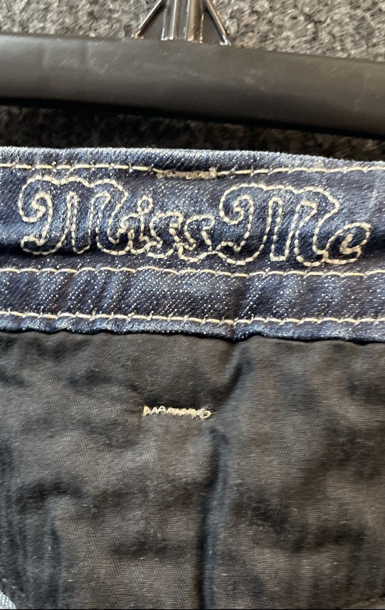 Miss Me Women's Signature Bootcut Jeans Dark Wash Embellished Pockets Sz 28