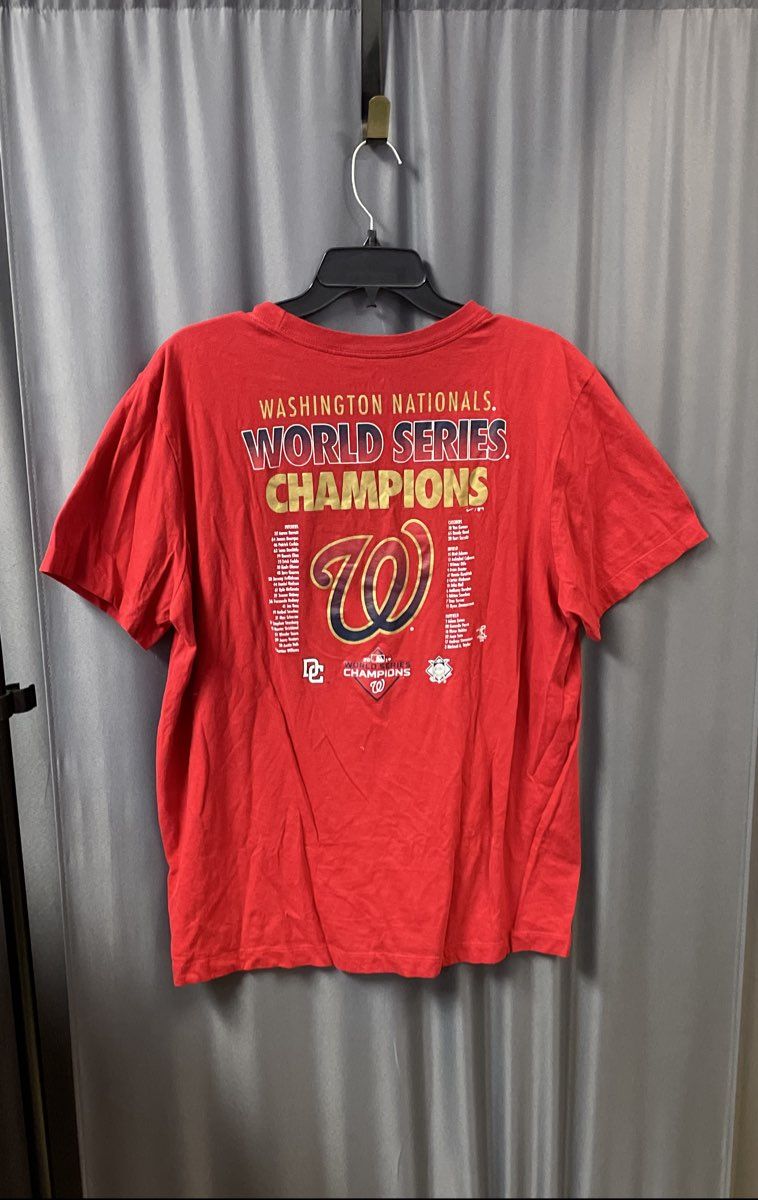 Nike Washington Nationals 2019 World Series Champions Red T-Shirt Sz L
