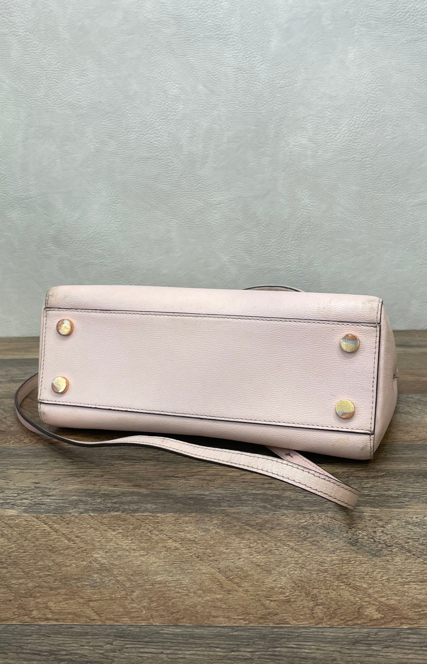 Kate Spade Pink Textured Leather Katy Medium Top Handle Crossbody Bag