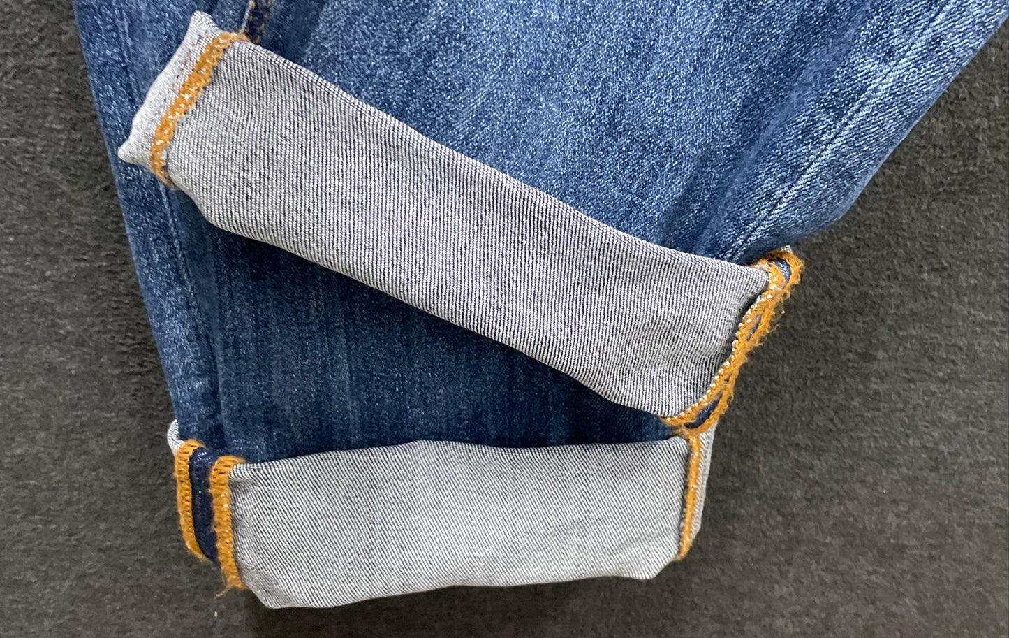 Lovervet by Vervet Women's Blue Distressed Mid Wash Cuffed Jeans Sz 18W