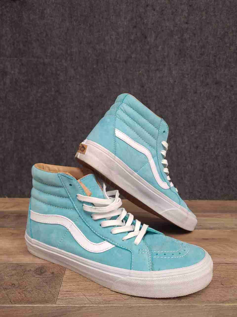 Vans Sk8-Hi Light Blue Aqua Suede High Top Sneakers Men's 8.5 Women's 10