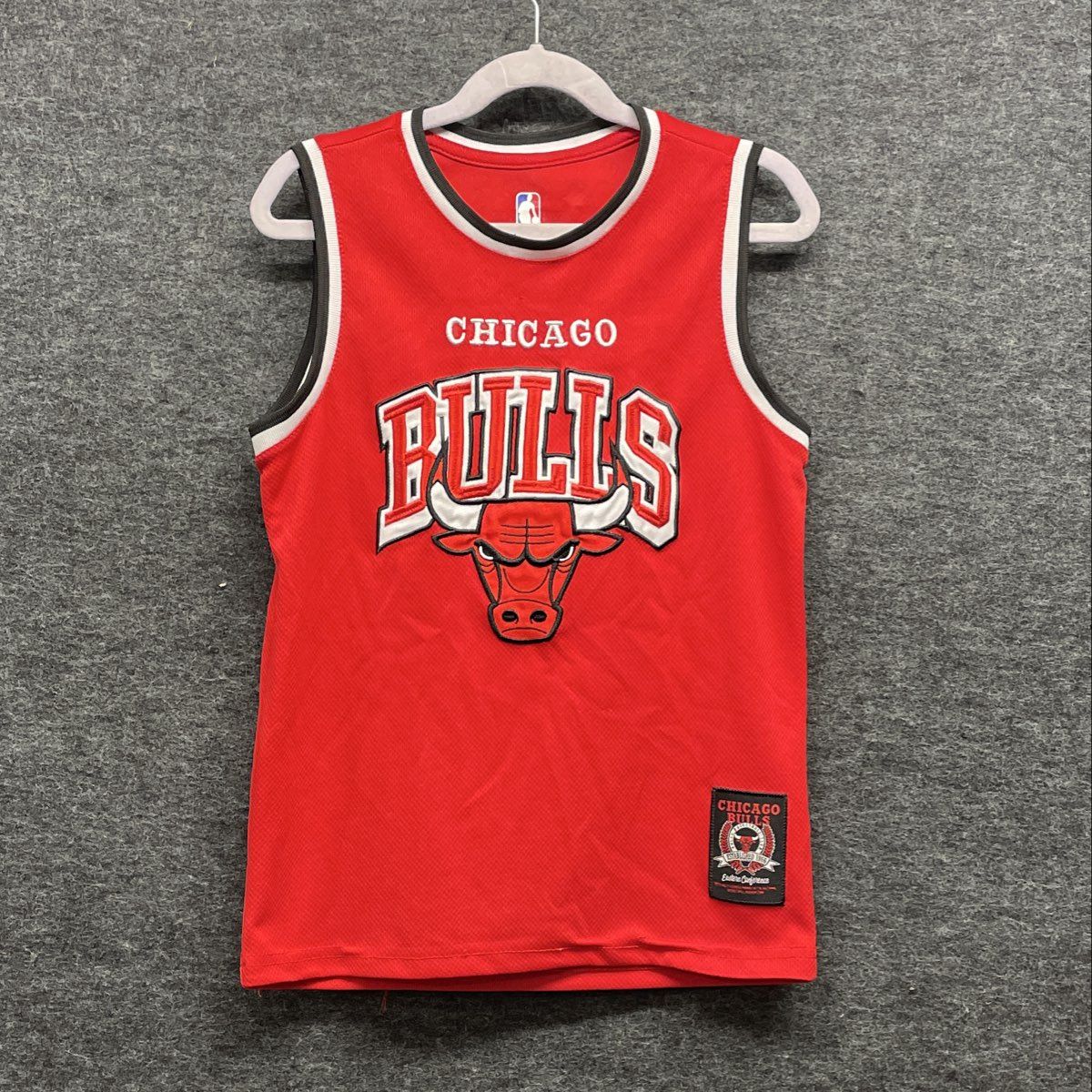 NBA Chicago Bulls Basketball Jersey Red Mesh Replica Sleeveless Fan Gear