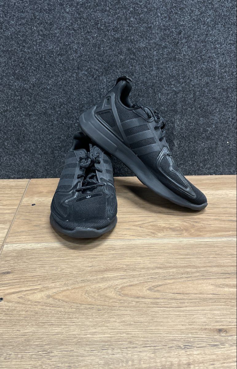 Adidas ZX Flux Triple Black Core Black Running Sneakers Size 5.5