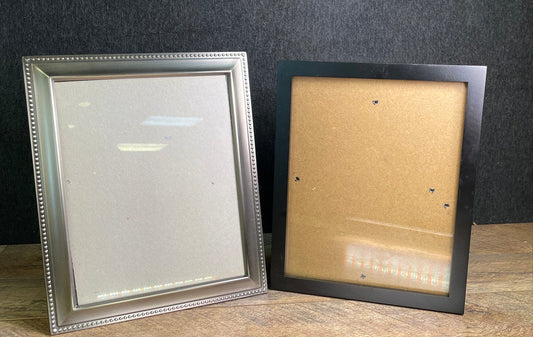 Set Of 2 Medium Glass/Metal Picture Frames