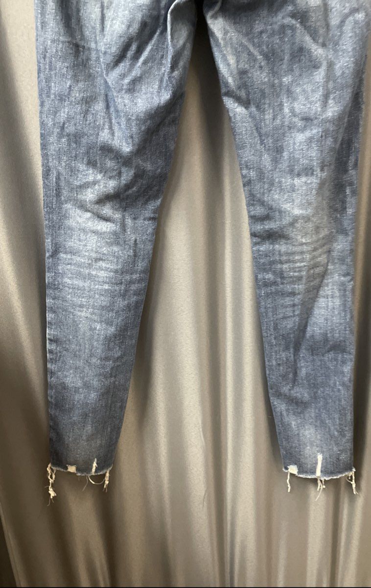 Frame Women's Le Skinny de Jeanne Jeans Blue Victoria Park Distressed Sz 27