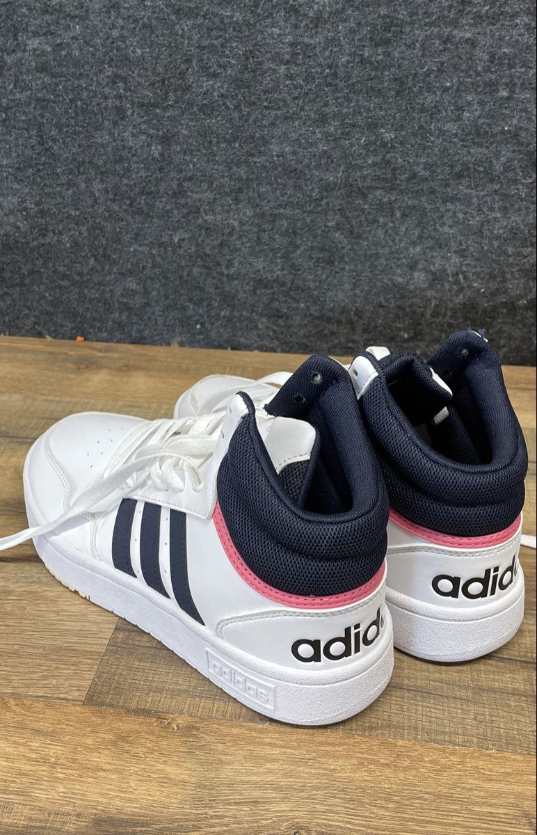 Adidas Hoops 3.0 Mid Classic Vintage White Navy Red Sneakers Size 7.5