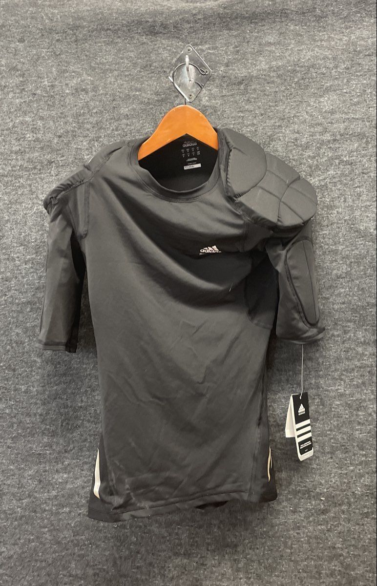 Adidas Men's TechFit Padded Short Sleeve Rugby Compression Shirt Black NWT Sz M