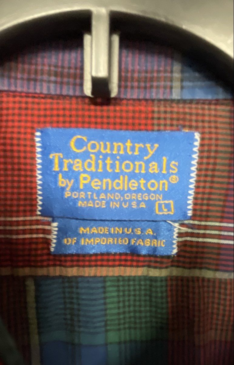 Vintage 90s Pendleton Men's Red Plaid Short Sleeve Button Down Shirt Sz L