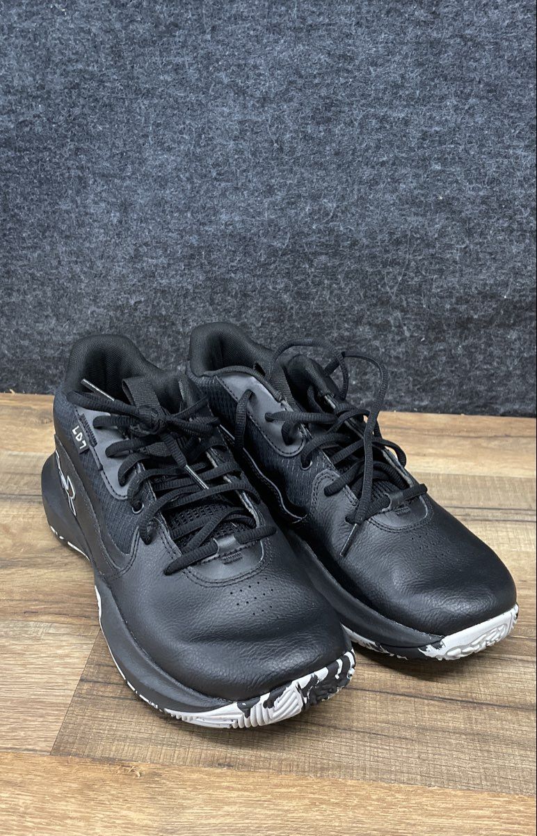 Under Armour Lockdown 7 Black White Basketball Sneakers Men's Size 9