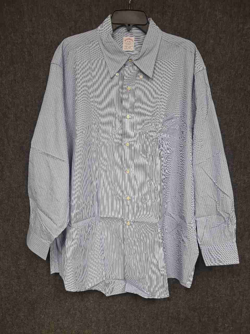 Brooks Brothers Men's Blue White Pinstripe Original Polo Shirt Cotton Sz 18-34