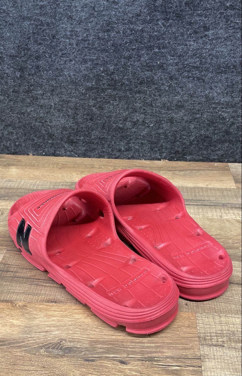 New Balance 20 Red Black Slide Sandals Men's Size 12