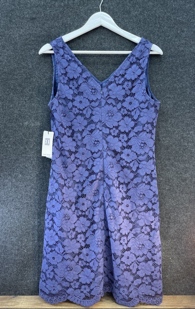 Ivanka Trump Women's Amalfi Dress Navy Floral Lace Sheath Sleeveless NWT Sz 8
