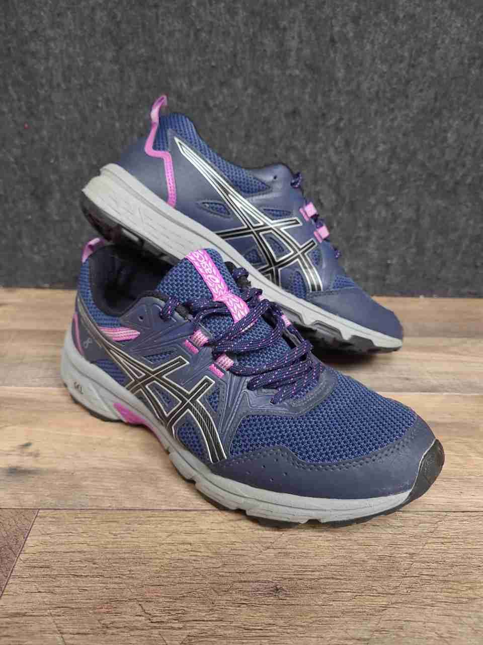 Asics Gel-Venture 8 Indigo Fog Pink Women's Trail Running Shoes Size 8.5
