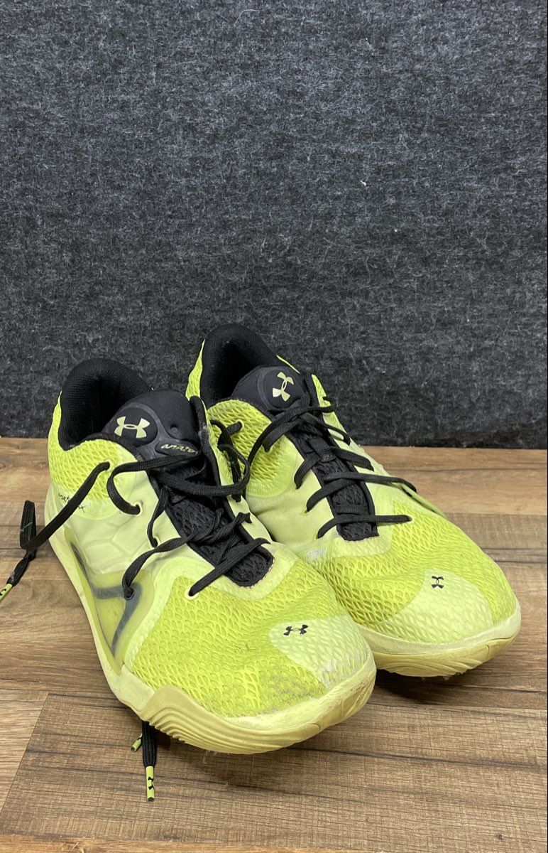 Under Armour Spawn 2 Volt Neon Yellow Black Basketball Shoes Size 12.5