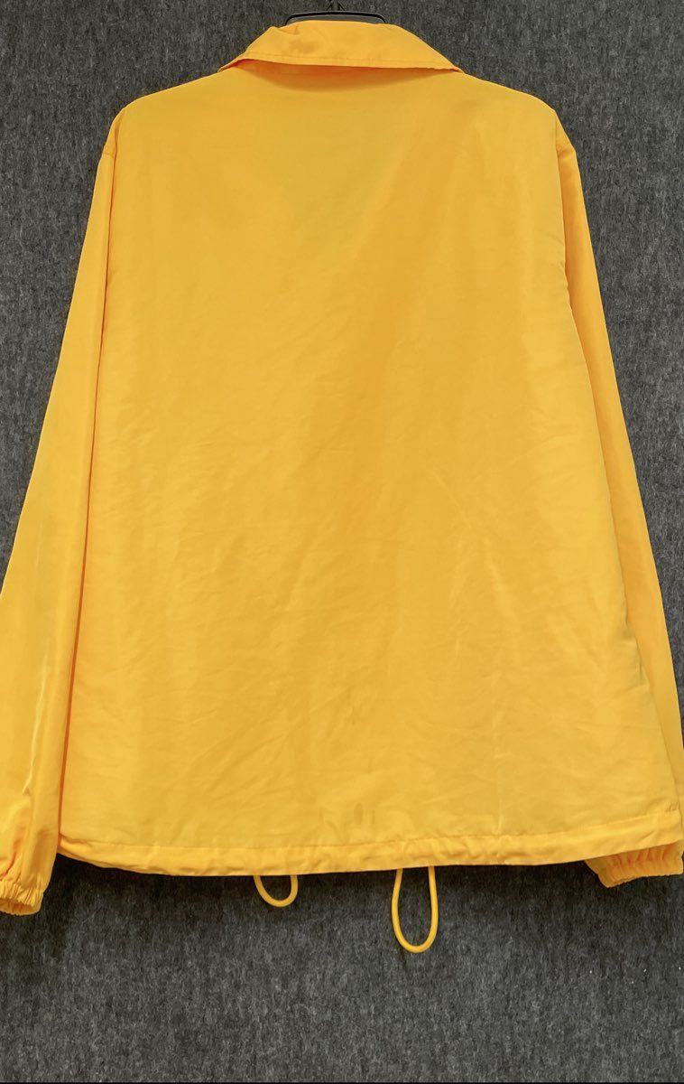 True Religion Men's Yellow Graphic Snap Front Coach Jacket Sz L