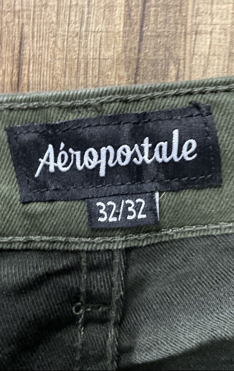 Aeropostale Men's Olive Green 5-Pocket Stretch Chinos Pants Sz 32x32