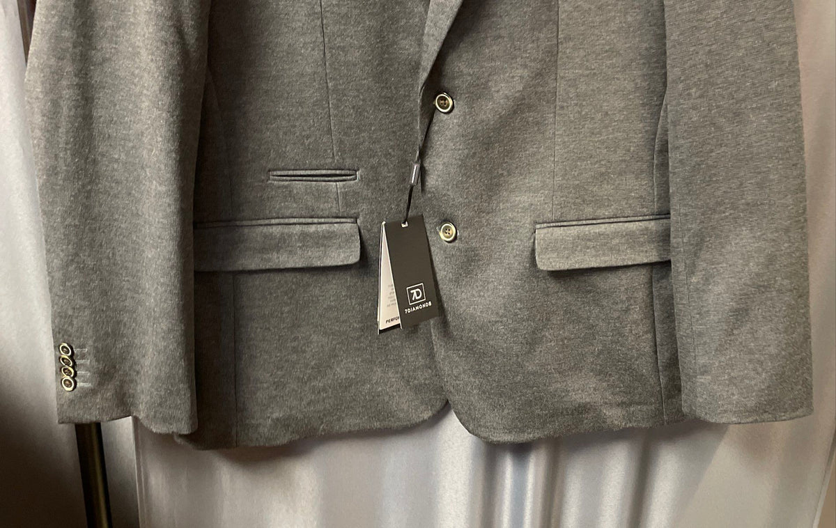 7Diamonds Men's Newport Performance Blazer Charcoal Grey Stretch Size XL NWT
