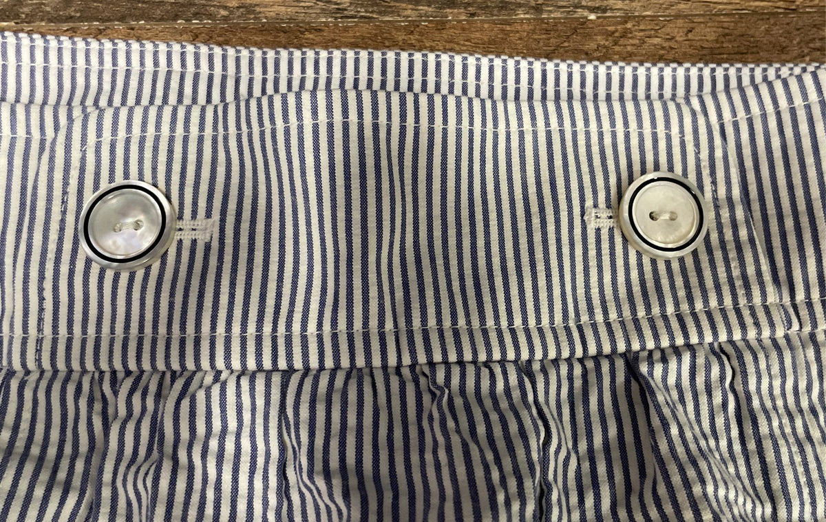 Brooks Brothers Women's Blue White Seersucker Stripe A-Line Skirt Sz 2