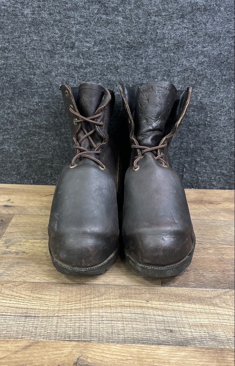 Lehigh Dark Brown Leather Metatarsal Guard Safety Toe Work Boots Size 11