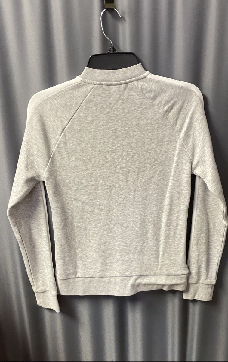 Puma Women's Full Zip Track Jacket Gray Heather White Raglan Sleeve Size S