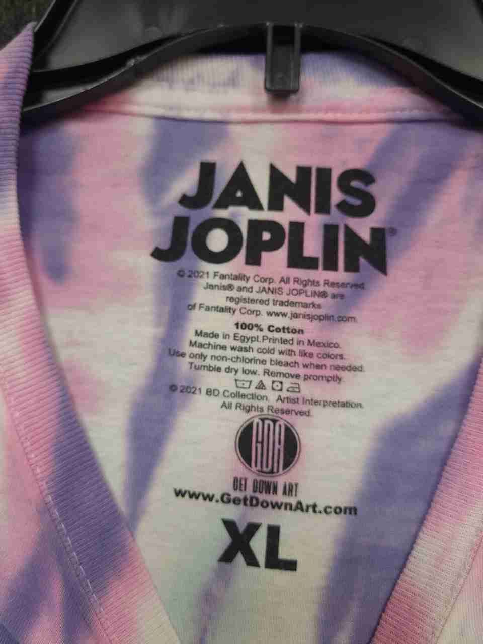 Janis Joplin New York 1969 Tie-Dye T-Shirt Reprint Get Down Art Sz XL
