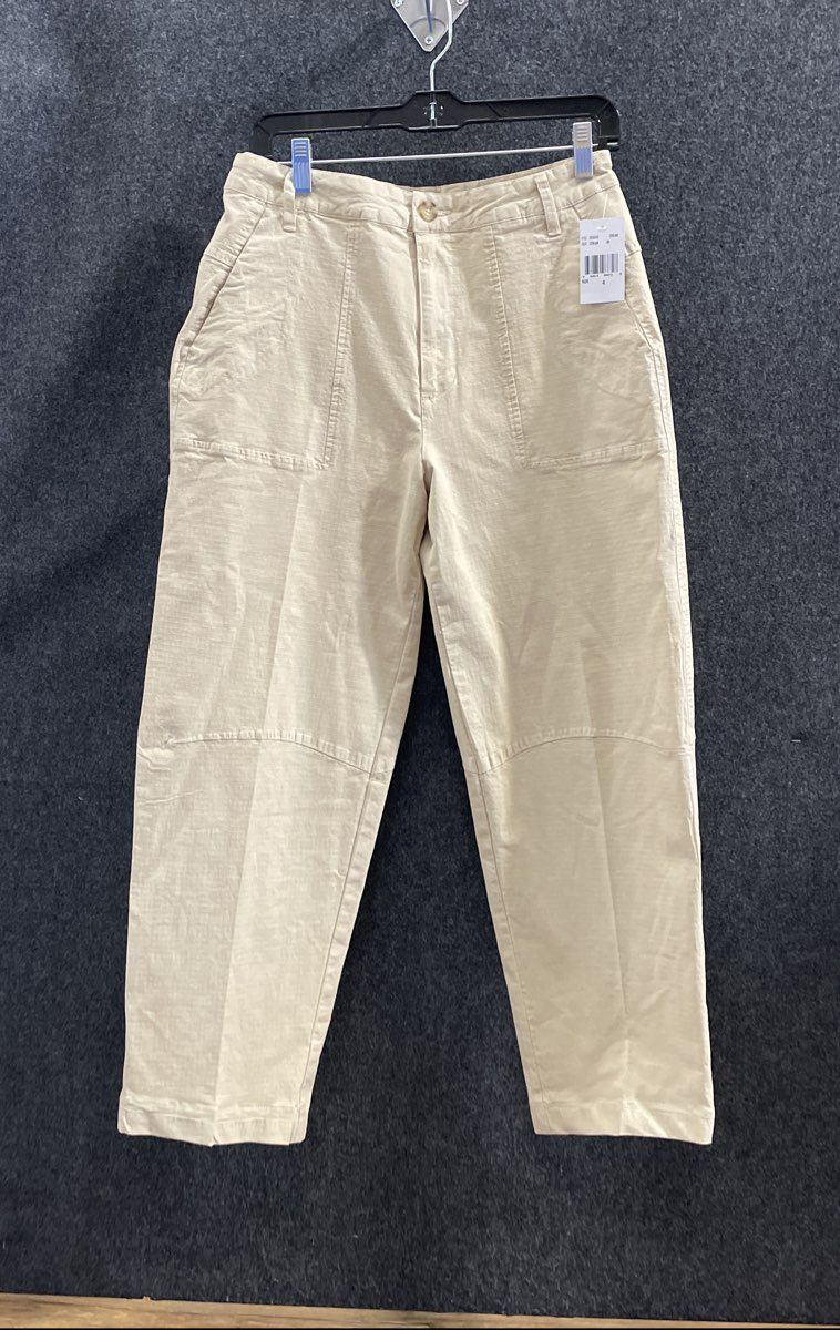 KUT from the Kloth Women's Cream Utility Patch Pocket Cotton Pants Size 4 NWT