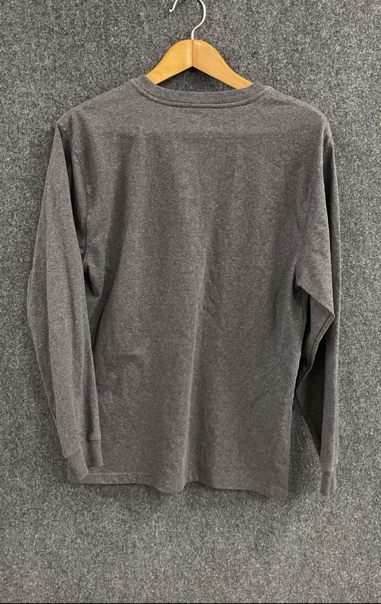 Carhartt K128 Workwear Pocket Henley Long Sleeve T-Shirt Carbon Heather Sz M
