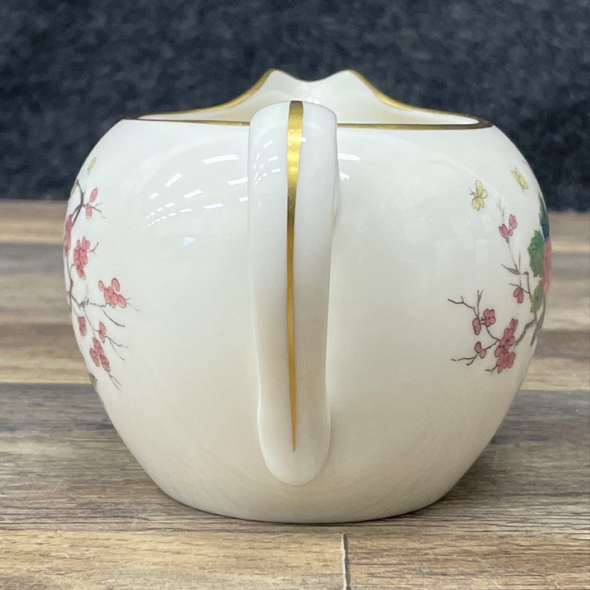 Vintage Lennox Ming Coupe Creamer X-300 Ivory China Made in USA Gold Trim